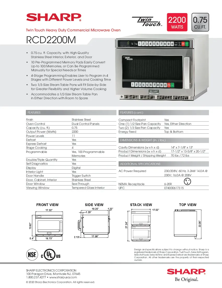 sharp-rcd2200m-microwave-oven-208v-2200-watts-17-52-w-specsheet-2607262abs86.pdf