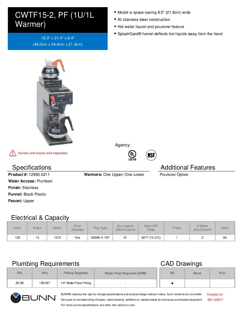 bunn-12950-0211-coffee-brewer-for-decanters-3-8-gallon-per-hour-specsheet-260726ysbb86.pdf