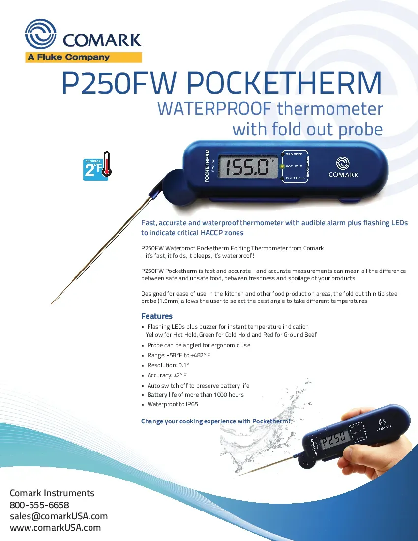 comark-instruments-fluke-p250fw-thermometer-pocket-waterproof-specsheet-260719sz7v6c.pdf