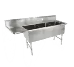 John Boos 3B16204-1D18L, Sink, (3) Three Compartment