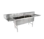 John Boos 3B20304-2D24, Sink, (3) Three Compartment
