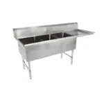 John Boos 3B244-1D24R, Sink, (3) Three Compartment